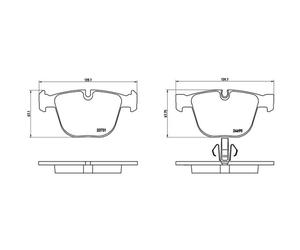 Jeu de plaquettes de frein BREMBO P 06 053, arrière