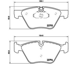 Jeu de plaquettes de frein BREMBO P 06 057, avant
