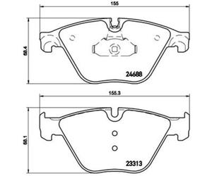 Jeu de plaquettes de frein BREMBO P 06 074, avant