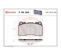 Jeu de plaquettes de frein BREMBO P 09 004