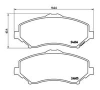 Jeu de plaquettes de frein BREMBO P 11 022, avant