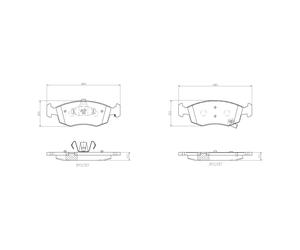 Jeu de plaquettes de frein BREMBO P 11 031