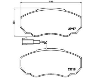 Jeu de plaquettes de frein BREMBO P 23 091, avant
