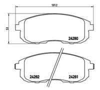 Jeu de plaquettes de frein BREMBO P 23 126, avant