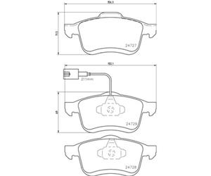 Jeu de plaquettes de frein BREMBO P 23 130, avant