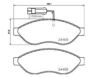 Jeu de plaquettes de frein BREMBO P 23 143, avant