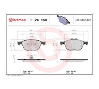 Brembo P24158 Plaquettes de Frein Avant