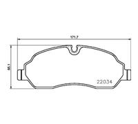 Jeu de plaquettes de frein BREMBO P 24 171, avant