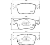 Jeu de plaquettes de frein BREMBO P 24 218, avant