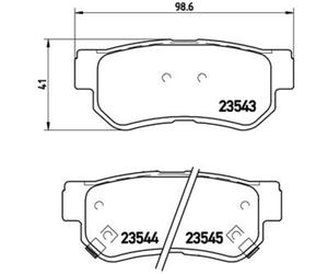 Jeu de plaquettes de frein BREMBO P 30 014, arrière