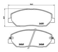 Jeu de plaquettes de frein BREMBO P 30 036, avant