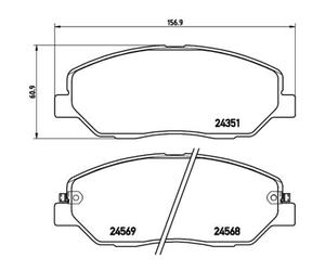 Jeu de plaquettes de frein BREMBO P 30 036, avant