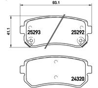 Jeu de plaquettes de frein BREMBO P 30 051 pour KIA OPTIMA (JF) 2 2016-2019