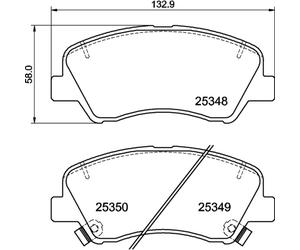 Jeu de plaquettes de frein BREMBO P 30 122, avant