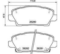 Jeu de plaquettes de frein BREMBO P 30 125, avant
