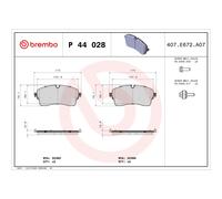 Jeu de plaquettes de frein BREMBO P 44 028