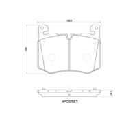 Jeu de plaquettes de frein BREMBO P 44 030