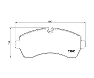 Jeu de plaquettes de frein BREMBO P 50 059, avant