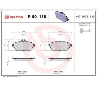Brembo Plaquette de frein P 50 118