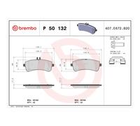Jeu de plaquettes de frein BREMBO P 50 132
