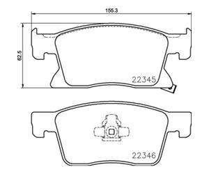 Jeu de plaquettes de frein BREMBO P 59 091, avant