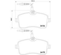 Jeu de plaquettes de frein BREMBO P 61 109, avant
