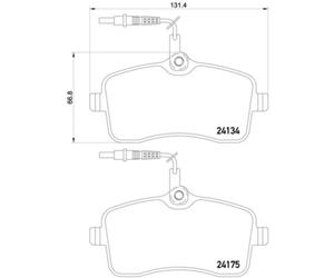 Jeu de plaquettes de frein BREMBO P 61 109, avant
