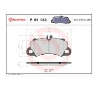 Jeu de plaquettes de frein BREMBO P 65 043