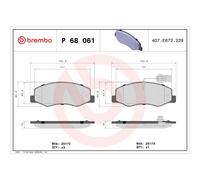 Jeu de plaquettes de frein BREMBO P 68 061
