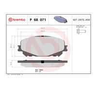 Jeu de plaquettes de frein BREMBO P 68 071, avant