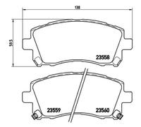 Jeu de garnitures de frein, frein à disque XTRA LINE BREMBO P 78 010X