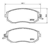 Jeu de plaquettes de frein BREMBO P 78 021, avant