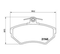 Brembo P85032 Plaquettes de Frein Avant