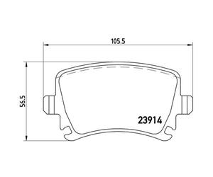Jeu de plaquettes de frein BREMBO P 85 095, arrière