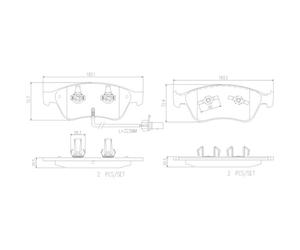 Jeu de plaquettes de frein BREMBO P 85 102