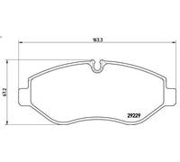 Jeu de plaquettes de frein BREMBO P A6 026 pour DAILY V Fourgon 3 2011-2014