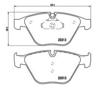 Jeu de plaquettes de frein BREMBO Xtra P 06 054X, avant