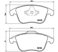 Jeu de plaquettes de frein BREMBO Xtra P 44 020X, avant