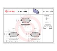 Jeu de plaquettes de frein BREMBO Xtra P 50 045X, avant