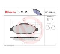 Jeu de plaquettes de frein BREMBO Xtra P 61 101X, arrière