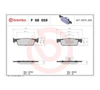 Jeu de plaquettes de frein BREMBO Xtra P 68 059X, avant