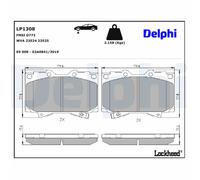 Jeu de plaquettes de frein DELPHI LP1308, avant