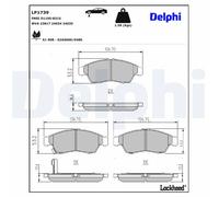 Jeu de plaquettes de frein DELPHI LP1739, avant