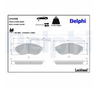 Jeu de plaquettes de frein DELPHI LP2498, avant