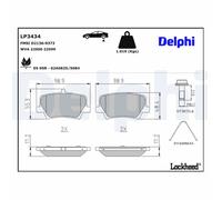 Delphi Plaquettes de frein LP3434 – Arrière – Jeu de 4