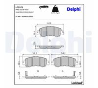 Jeu de plaquettes de frein DELPHI LP3571, avant