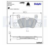 Jeu de plaquettes de frein DELPHI LP3614, arrière