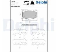 Jeu de plaquettes de frein DELPHI LP3620, avant