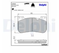 Jeu de plaquettes de frein DELPHI LP3626, avant