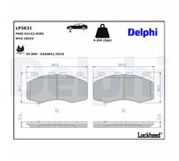 Jeu de plaquettes de frein DELPHI LP3631, avant